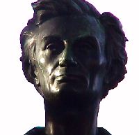 Lincoln statue as a young man